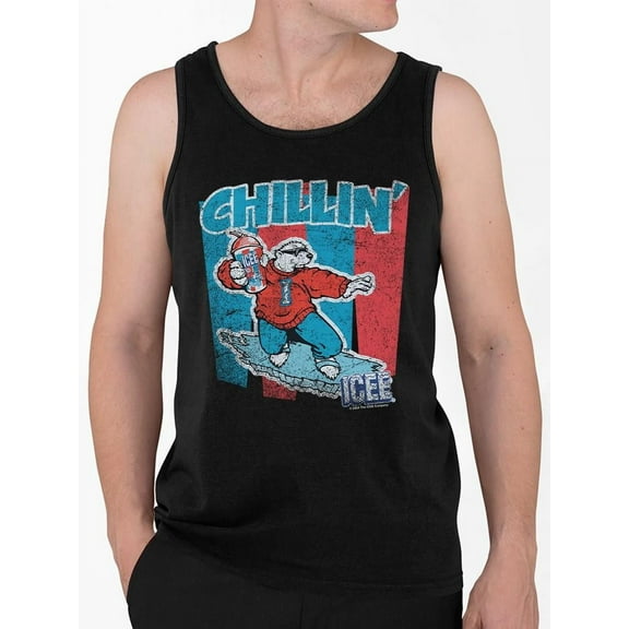 Chillin' ICEE Polar Bear Retro Graphic Men's Tank Top
