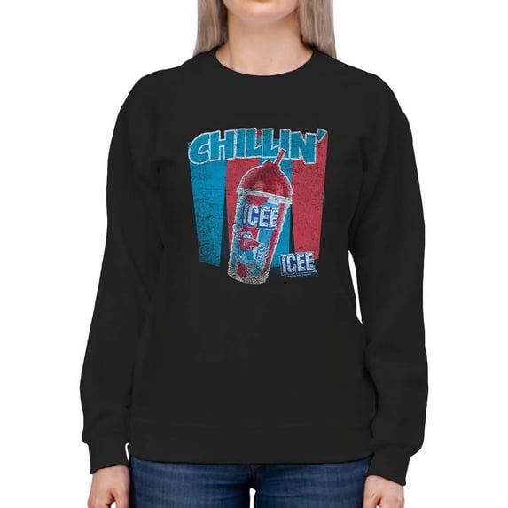 Chillin' ICEE Trendy Drink - Retro Beverage Graphic Women's Sweatshirt