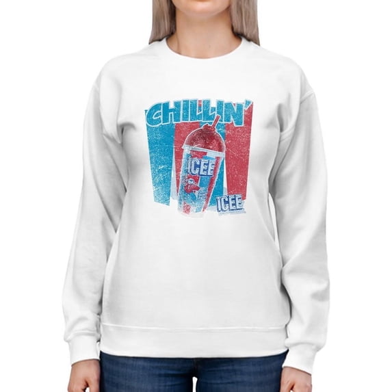 Chillin' ICEE Trendy Drink - Retro Beverage Graphic Women's Sweatshirt