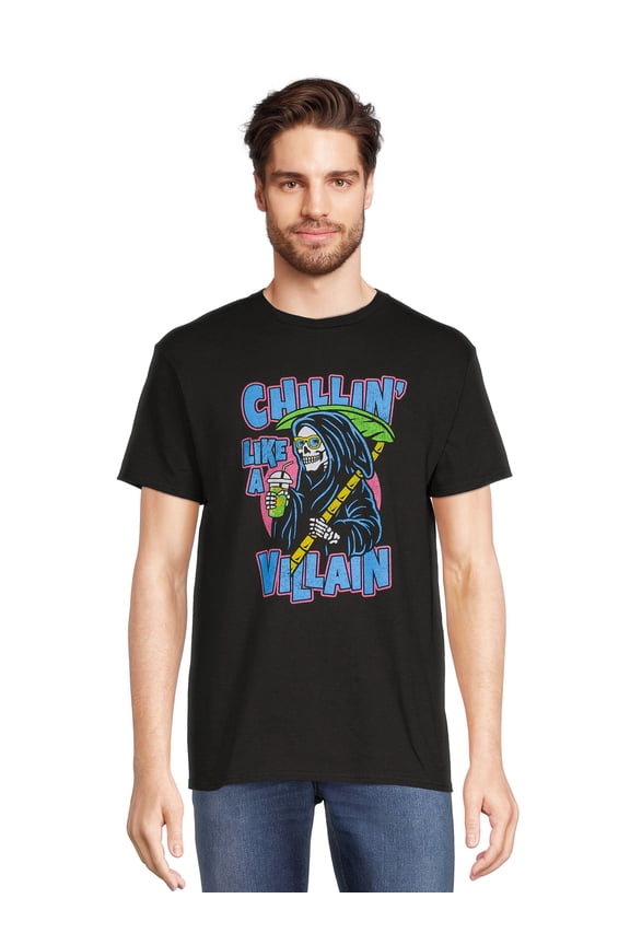 Chillin Reaper Men's Graphic Tee with Short Sleeves, Sizes S-3XL