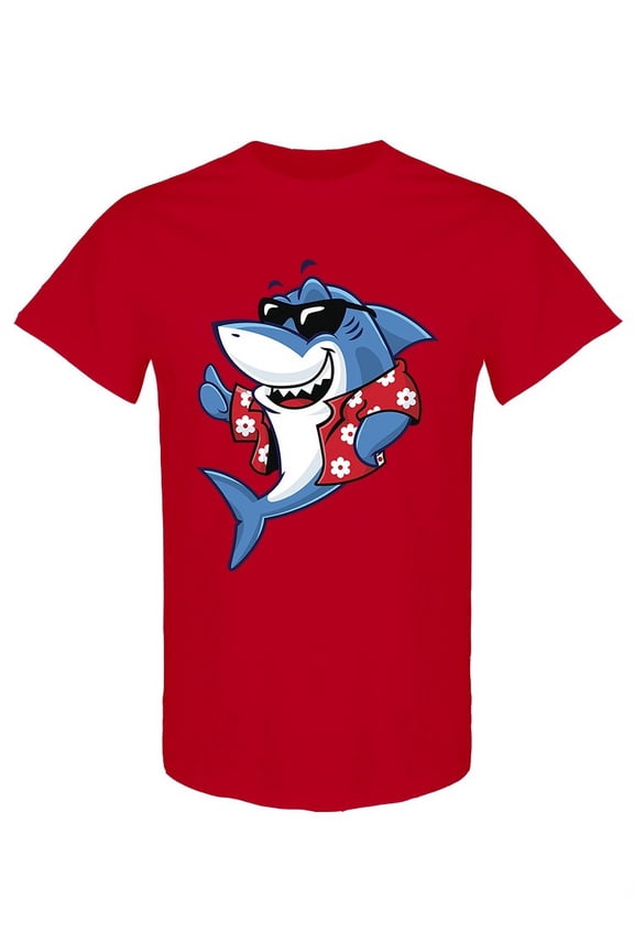 Chillin Shark T-Shirt Men -Image by Shutterstock, Male Medium