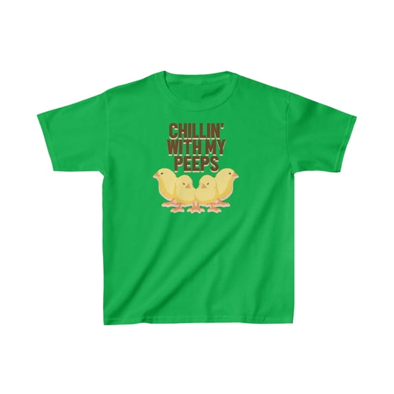 Chillin With My Peeps Easter Chick Cute Kids Holiday Tee Shirt