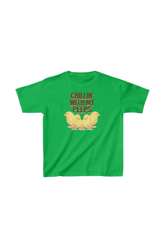 Chillin With My Peeps Easter Chick Cute Kids Holiday Tee Shirt