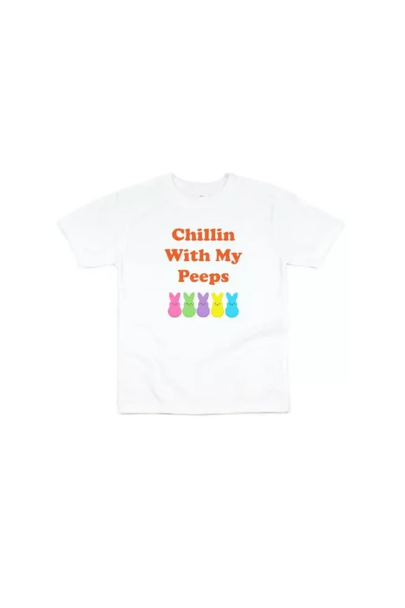 Chillin With My Peeps Toddler Shirt - Easter Peeps TODDLER SHORT SLEEVE TEE BELLA CANVAS 3001T