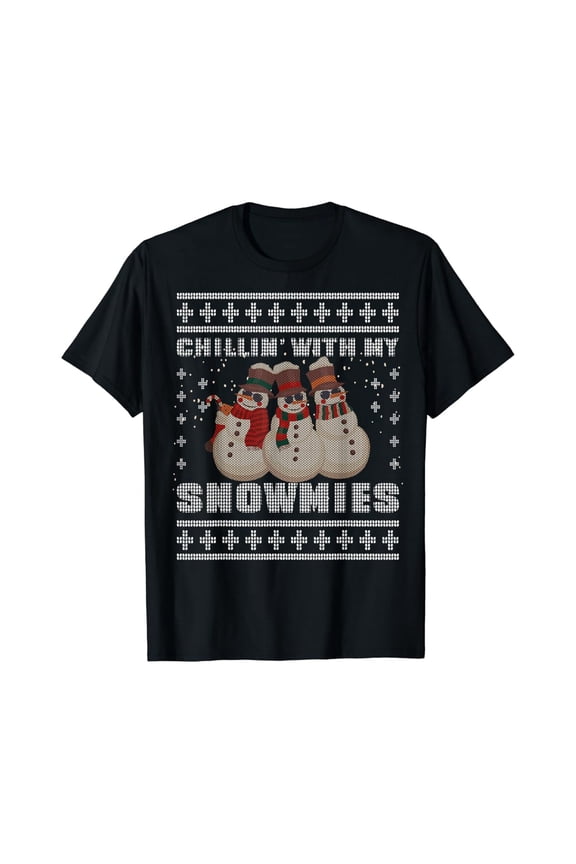Chillin With My Snowmies Snowman T-Shirt