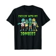 thumbnail image 1 of Chillin With My Zombies Halloween Funny T-Shirt, 1 of 5