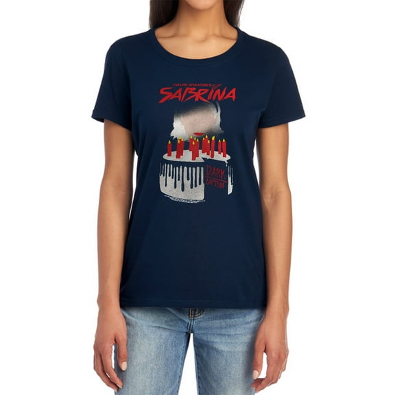 Chilling Adventures of Sabrina Dark Baptism Women's T Shirt, Navy, Small