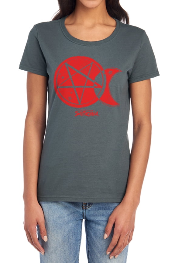 Chilling Adventures of Sabrina Dark Moon Women's T Shirt, Charcoal, Large