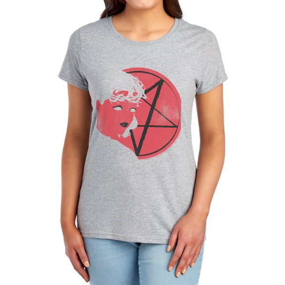 Chilling Adventures of Sabrina Herald Sabrina Women's T Shirt, Athletic Heather, Large
