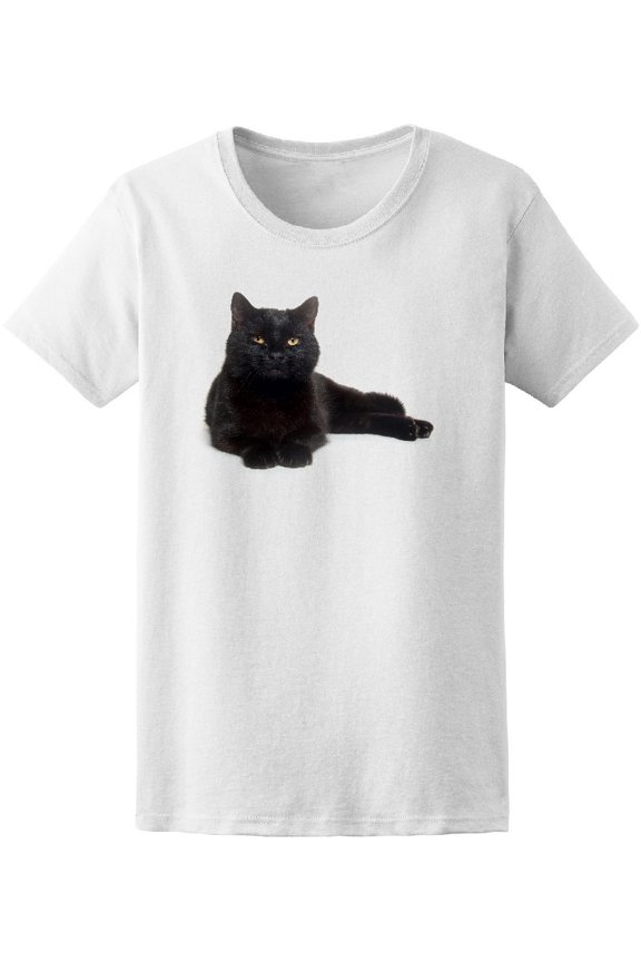Chilling Black Cat T-Shirt Men -Image by Shutterstock, Male Medium