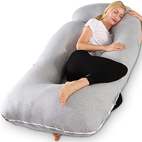 HOMESTOCK Copper U Shaped Full Body Pillow with Cushioned Memory Foam, Long  Hug Sleeping Pillow, Maternity Support for Back, Hips 88855 - The Home Depot