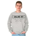 thumbnail image 1 of Chilling Out Relaxed Funny Workout Unisex Plus Fleece Graphic Sweatshirt Brisco Brands 4X, 1 of 5
