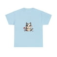 thumbnail image 1 of Chilling Relaxing Settled Kawaii Cute Kitty Unisex Heavy Cotton Tee, 1 of 12
