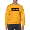 thumbnail image 1 of Chilling Tagline Sweatshirt Men -GoatDeals Designs, Male x-Large, 1 of 4