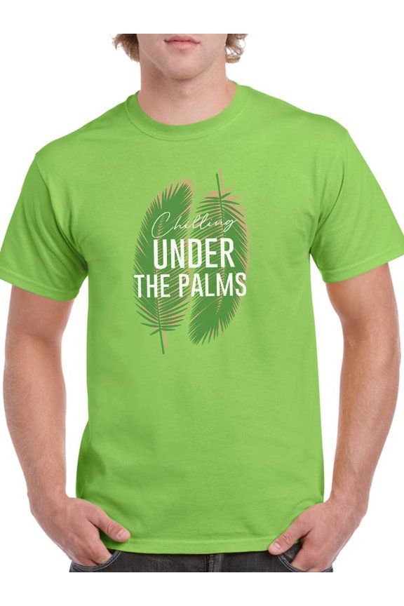 Chilling Under The Palms Men T-Shirt, Male Large