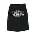 thumbnail image 1 of Chilling W My Human Pet Tank Top  -Smartprints Designs,  x-Small, 1 of 4