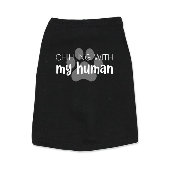 Chilling W My Human Pet Tank Top -Smartprints Designs, x-Small