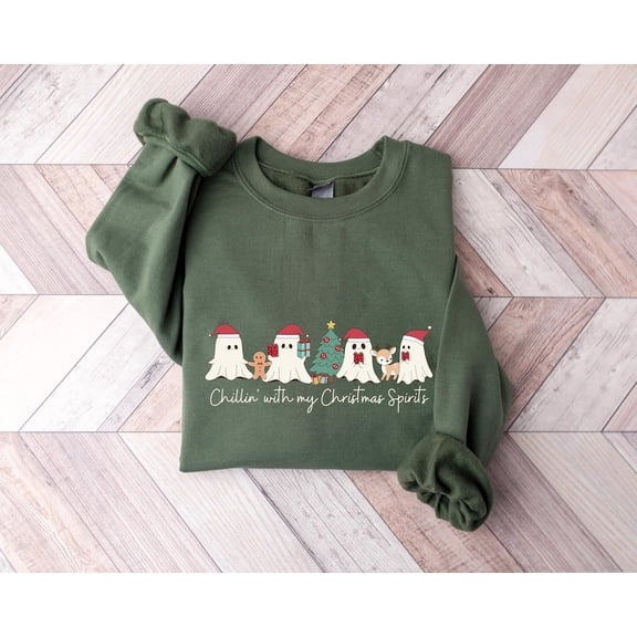 Chilling with my season Spirits Sweatshirt, season Sweater, season Apparel Womens, Tshirt, season Season Shirt, F1342 Sweatshirt All Size S-5XL