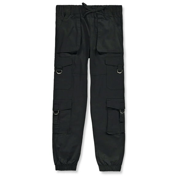 Chillipop Girls' Poplin Cargo Pants Color: black Size: 5