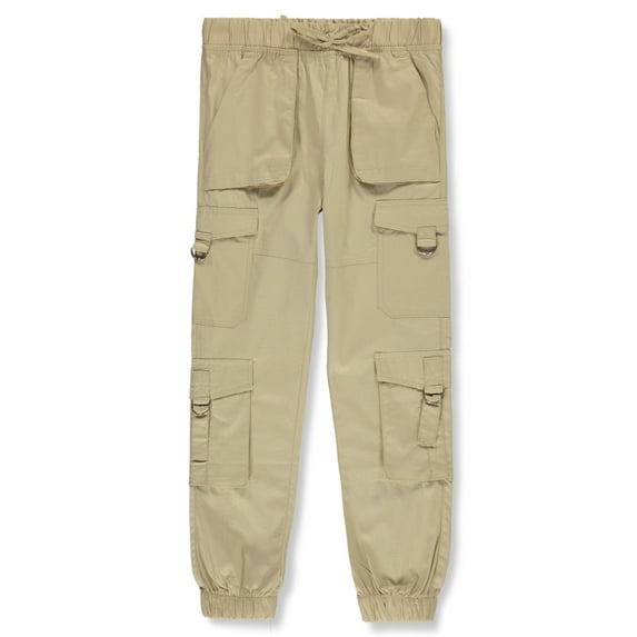 Chillipop Girls' Poplin Cargo Pants Color: light khaki Size: 14