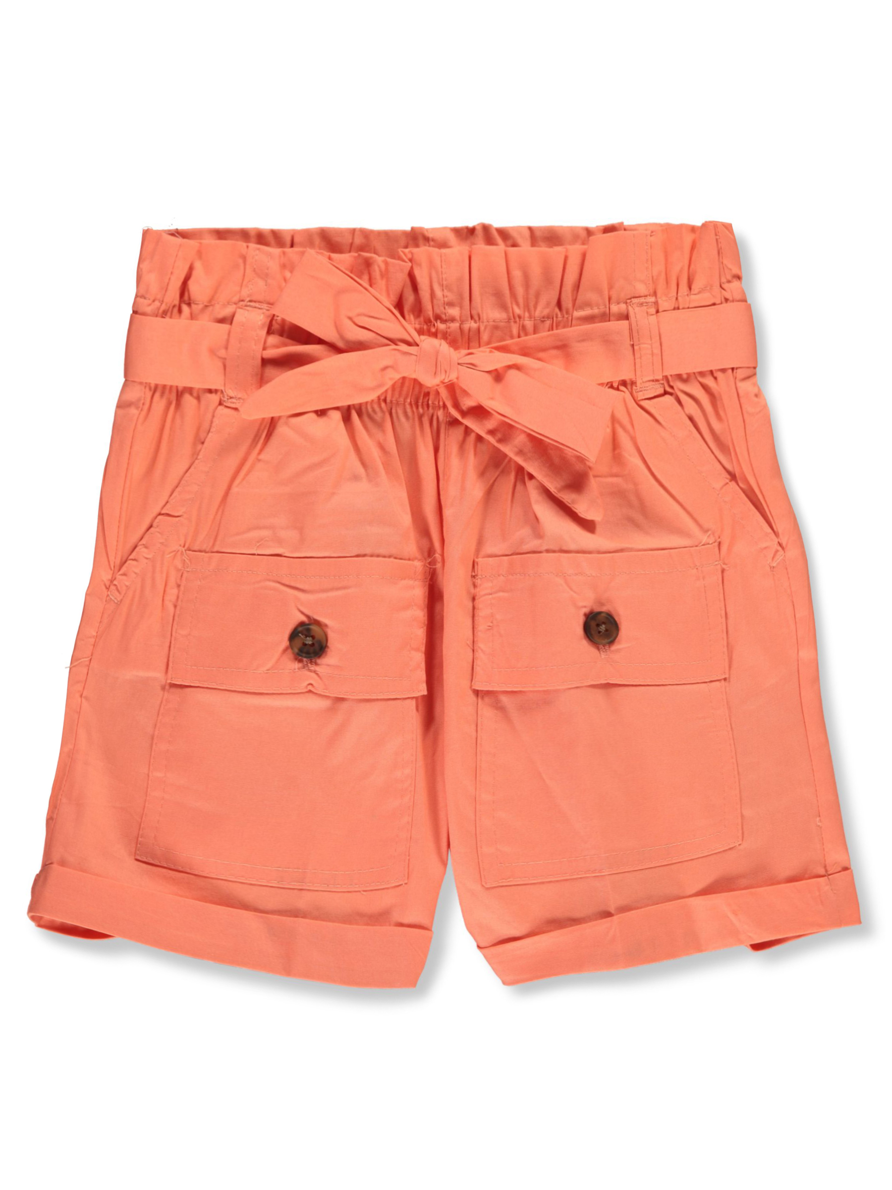 Chloé - Teen Girls Orange Lace Trim Shorts | Childrensalon