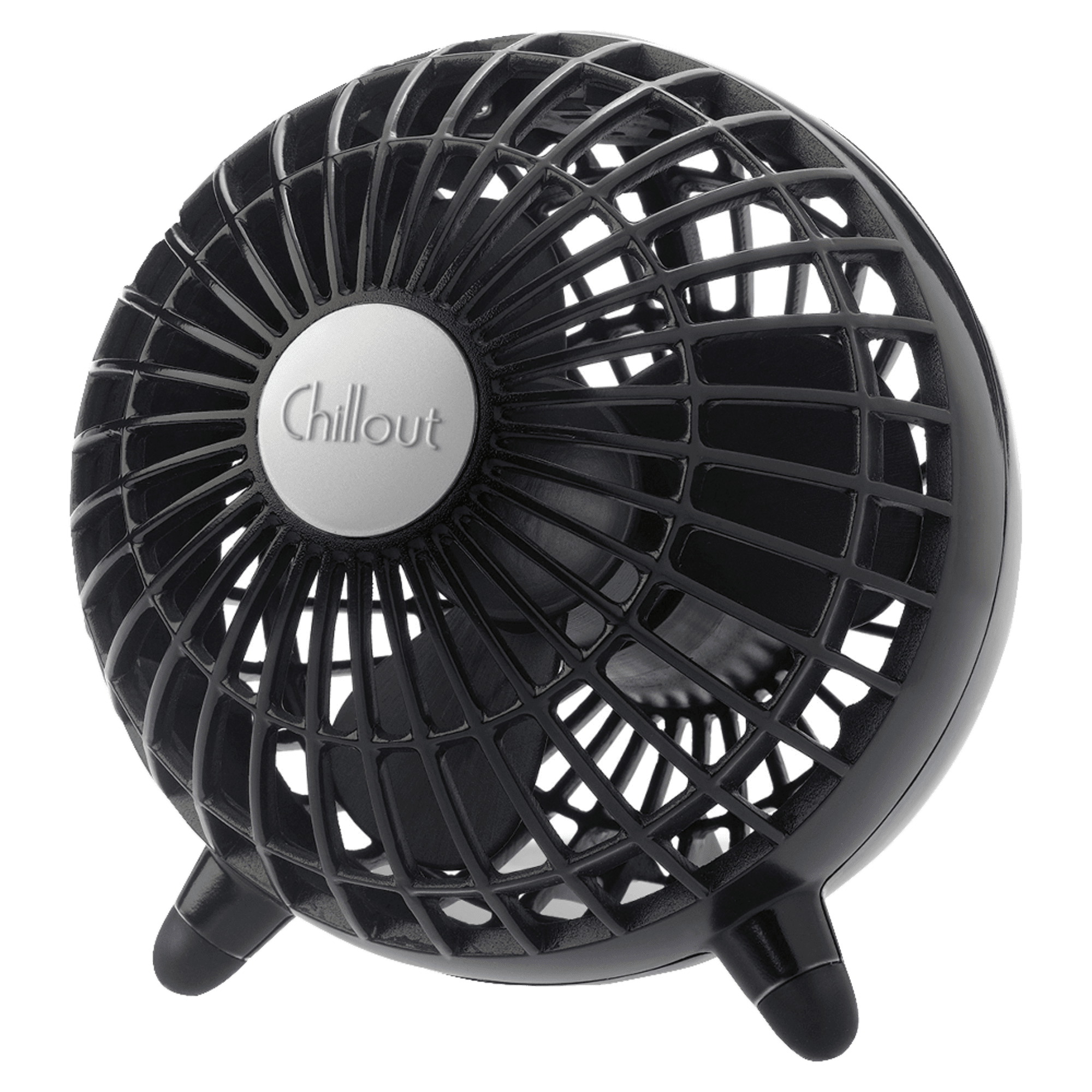 Chillout 6.5" USB Desk Fan with USB Adaptor, Black