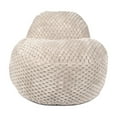 thumbnail image 1 of Big Joe Chilloway Foam Filled Structured Bean Bag Chair Lounger, Vanilla Latte Honeycomb, 1 of 8