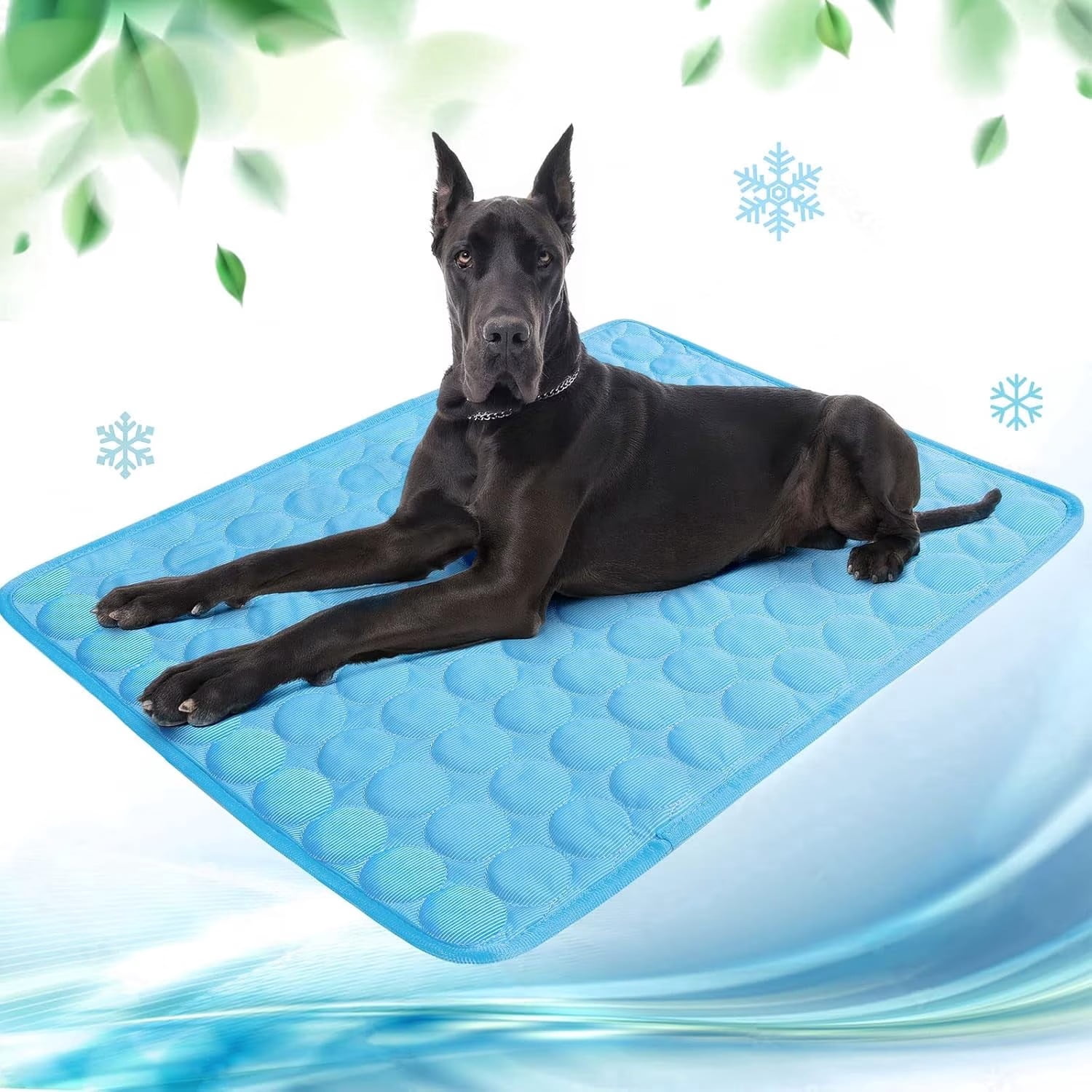 Chillpaws Cooling Mat, Pet Cooling Mat for Dogs Cats Summer Pet Bed Self Cooling Blanket Breathable Rest Pad 70x56cm Blue