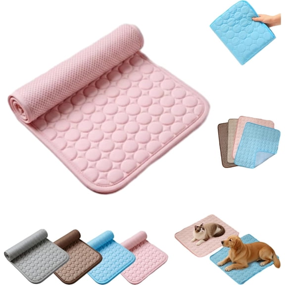 Chillpaws Cooling Mat, Self-Cooling Pet Mat, Washable Portable Coolings Pad for Dogs Cats, Ice Silk Self Cooling Foldables Mat