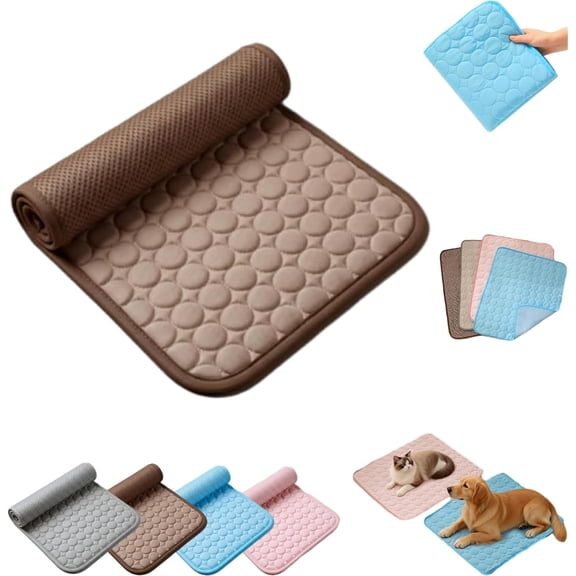 Chillpaws Cooling Mat, Self-Cooling Pet Mat, Washable Portable Coolings Pad for Dogs Cats, Ice Silk Self Cooling Foldables Mat