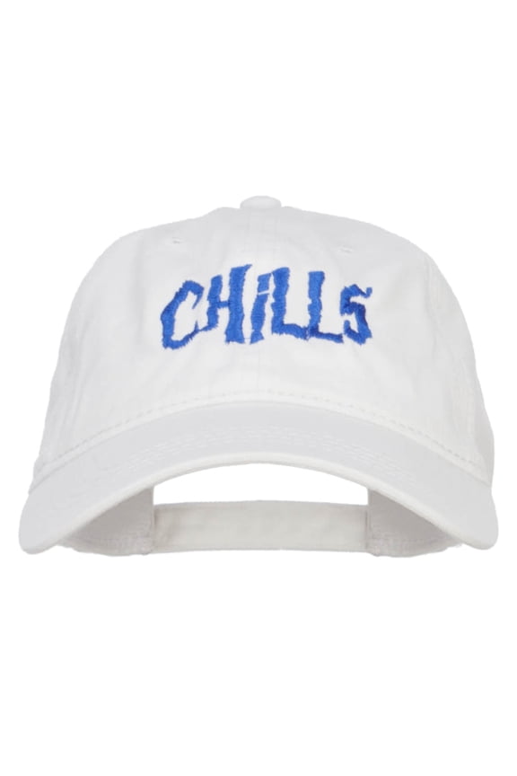 Chills Embroidered Washed Cap - White OSFM