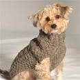 thumbnail image 1 of Chilly Dog CLLD-06-200706 Handmade Cable Knit Wool Dog Sweater, Gray - 2XL, 1 of 1