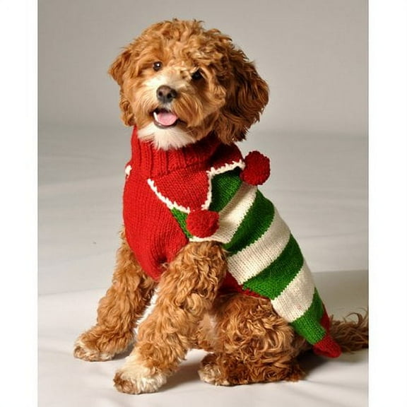 Chilly Dog Christmas Elf Dog Sweater, Medium