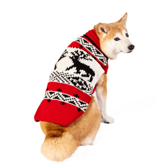 Chilly Dog Red Reindeer Dog Shawl