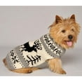 thumbnail image 1 of Chilly Dog Reindeer Shawl Dog Sweater - Cream / Gray, 1 of 2