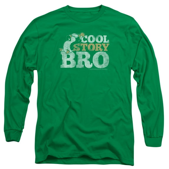 Chilly Willy Cool Story Long Sleeve T-Shirt Adult 18/1 Kelly Green Kelly Green
