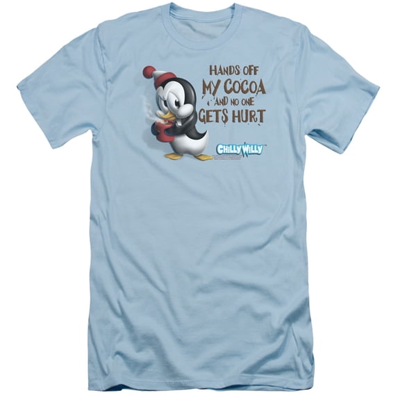 Chilly Willy Hands Off S/S Adult 30/1 T-Shirt Light Blue