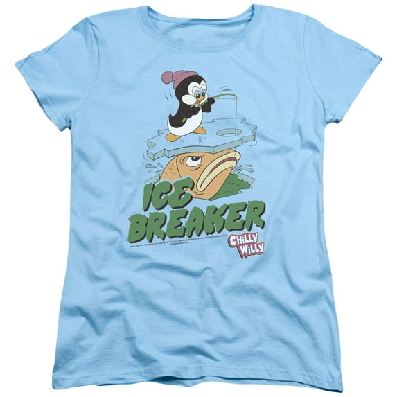 Chilly Willy Ice Breaker S/S Women's T-Shirt Light Blue