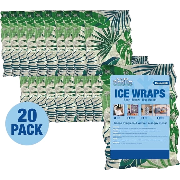Chillz Reusable Ice Wraps 20 Pack (Tropical)