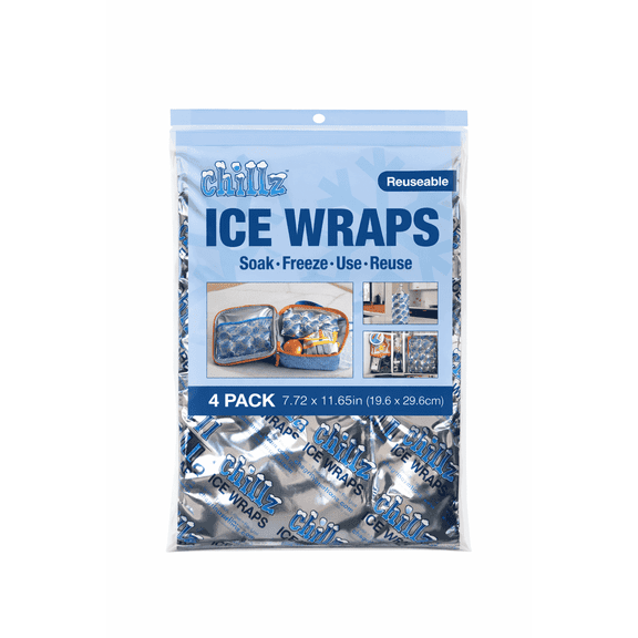 Chillz Reusable Ice Wraps 4 Pack (Medium)