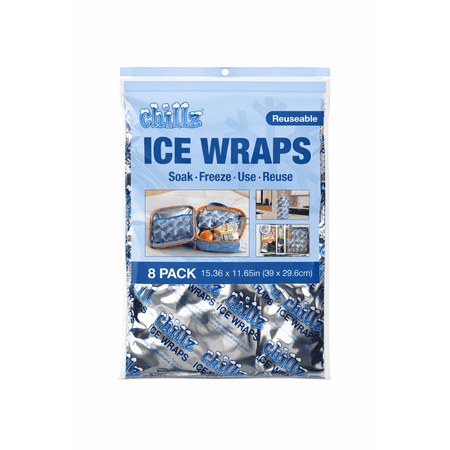 Chillz Reusable Ice Wraps 8 Pack (Large)