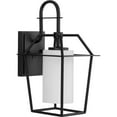 thumbnail image 1 of Chilton Collection One-Light New Traditional Textured Black Etched Opal Glass Outdoor Wall Lantern, 1 of 2
