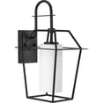 thumbnail image 1 of Chilton Collection One-Light New Traditional Textured Black Etched Opal Glass Outdoor Wall Lantern, 1 of 2