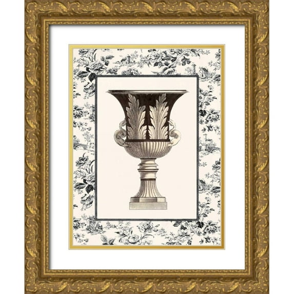 Chilton, Sarah Elizabeth 25x32 Gold Ornate Wood Framed with Double Matting Museum Art Print Titled - Roman Urn with Toile II