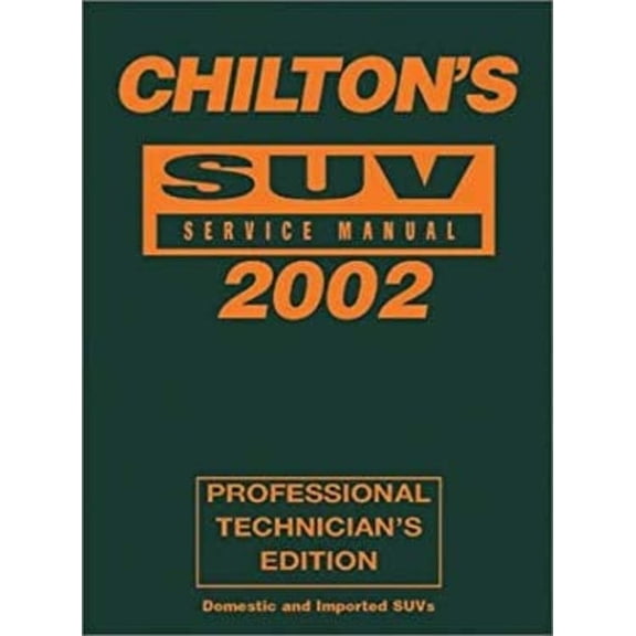 Pre-Owned SUV Service Manual 1998-2002 - Annual Edition (Hardcover) 9780801993558