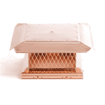 thumbnail image 1 of Chimcare Copper Chimney Cap, Single-Flue, Non-Air-Cooled with Mesh Spark Arrestor – 9 x 9 inches, 1 of 10