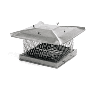 Chimcare Fireplace Damper - Top-Mount Cap and Damper Combo, Stainless Steel, 13x13 in, USA Made