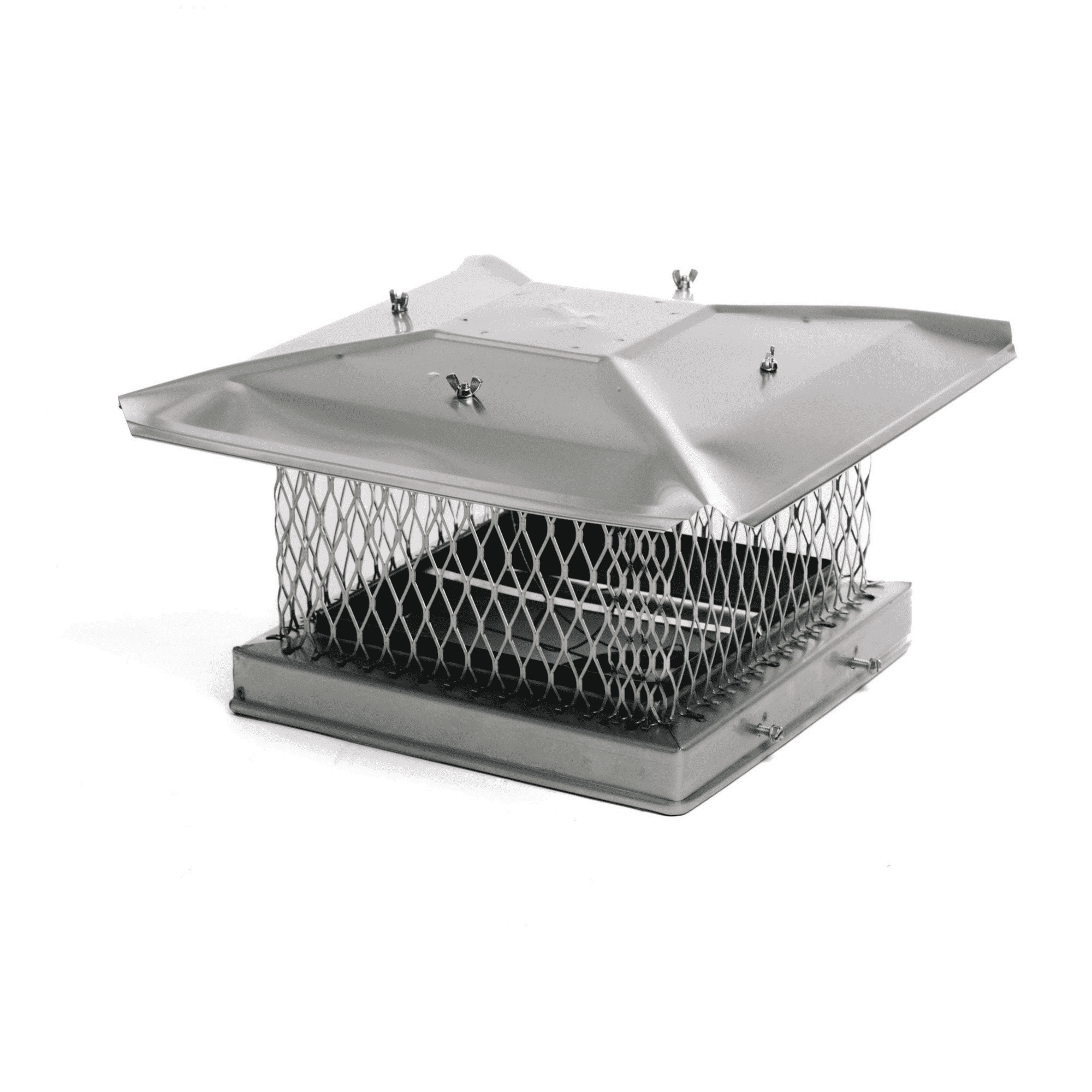 Chimcare Fireplace Damper - Top-Mount Cap and Damper Combo, Stainless