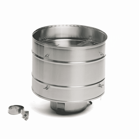 Chimcare High Wind Chimney Cap - 8 in Round, Air-Cooled, Double and Triple Wall, Solid Wall, USA Made