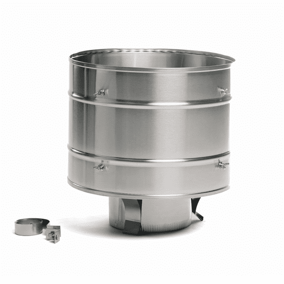 Chimcare High Wind Chimney Cap - Stainless Steel, 10 in Round, Non-Air-Cooled, Hurricane Grade, USA Made
